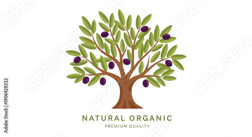 A vibrant olive branch with dark olives and green leaves styled as a silhouette on transparent background high quality professional detailed