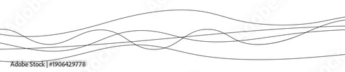 Thin curved wavy lines