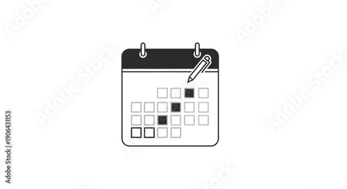 Calendar Date Marked with Pin.