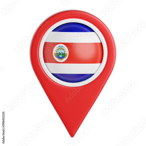 Free Download Costa Rica Location Pin - GFXLoad