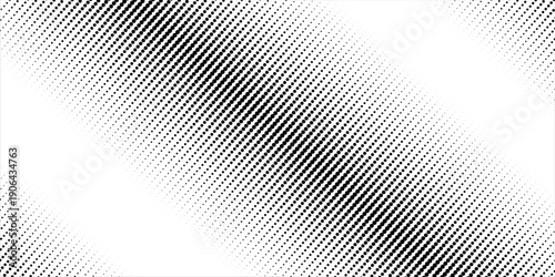 Set of halftone dots gradient pattern texture isolated on white background. Straight dotted spots using halftone circle dot raster texture.