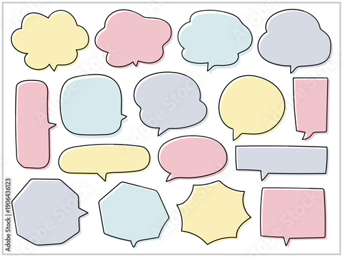 カラフル吹き出しセット