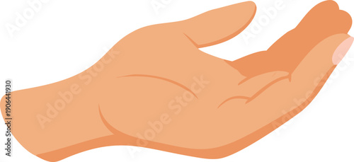 An open human palm faces upwards suggesting offering or receiving something high quality