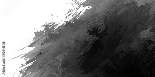 Frozen waterfall and snowy mountain landscape in a black and white abstract grunge texture featuring cold winter nature waves