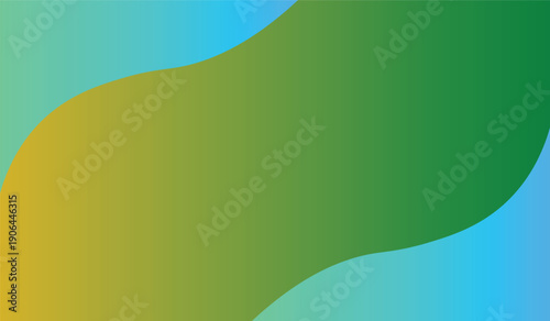 PrintAbstract gradient waves with yellow, green, and blue transitions on cyan background in vector design