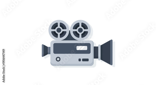 Film Camera Icon – Movie Recording Cinema Video Production Symbol