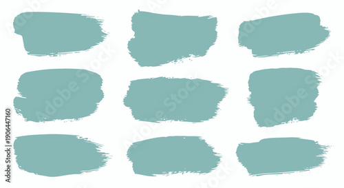 Abstract Teal Paint Swatches – Hand Painted Brush Texture Background