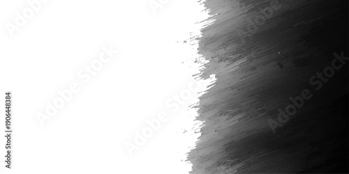 An abstract black and white grunge background features a dark texture of smoke and clouds blending like fog over a weathered paper surface