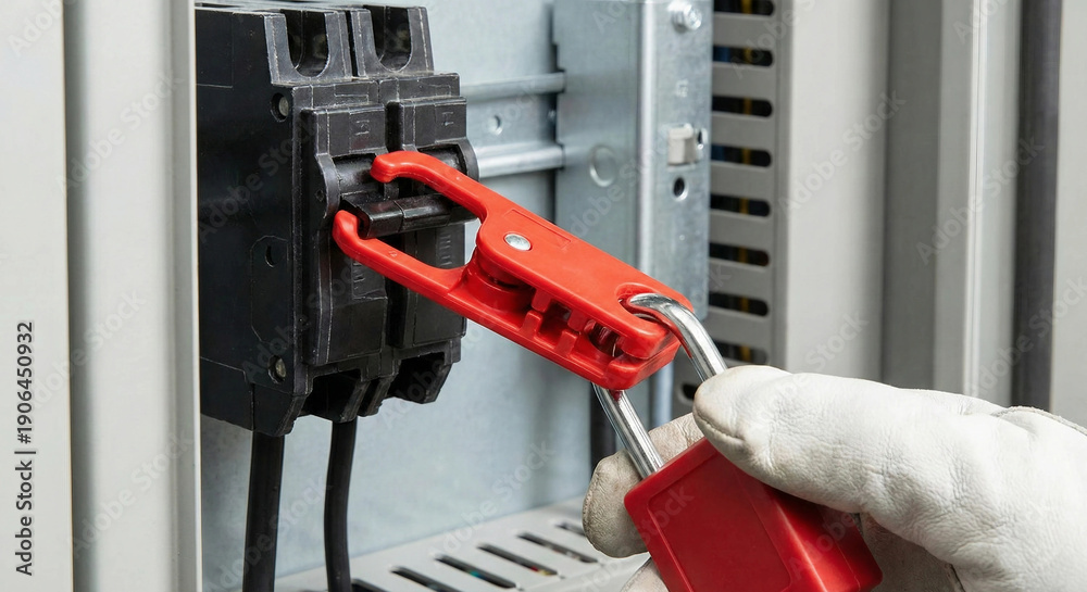 custom made wallpaper toronto digitalSafety lockout tagout device installed on circuit breaker