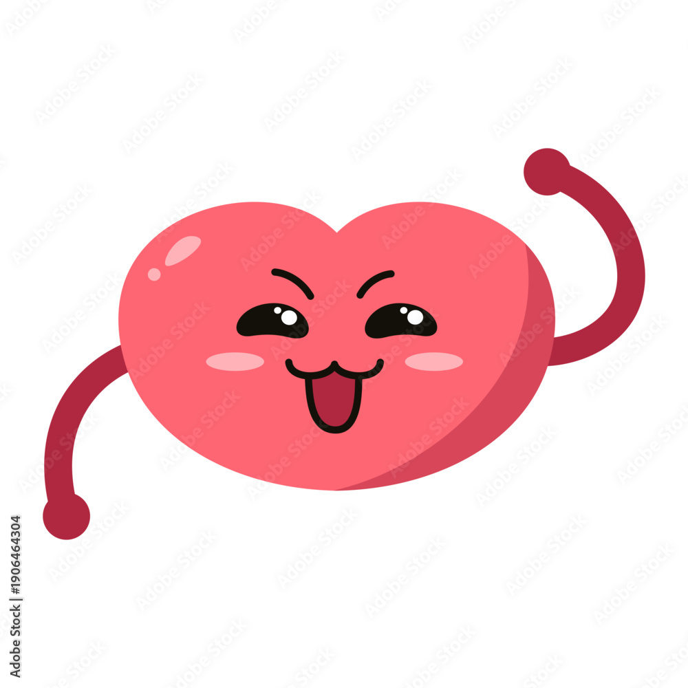 Obraz premium Cute Heart Character