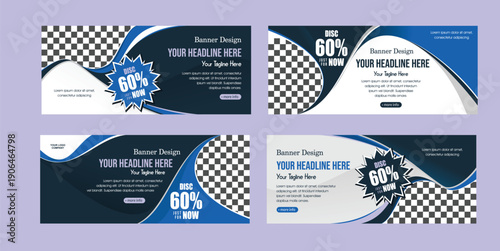 modern abstract banner design template promotion