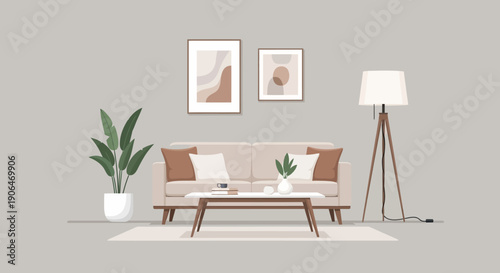 Modern Living Room Sofa and Furniture.