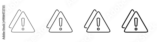 Caution Hazard Warning Sign Icon  Minimalist Safety Alert Vector for Industrial and General Security