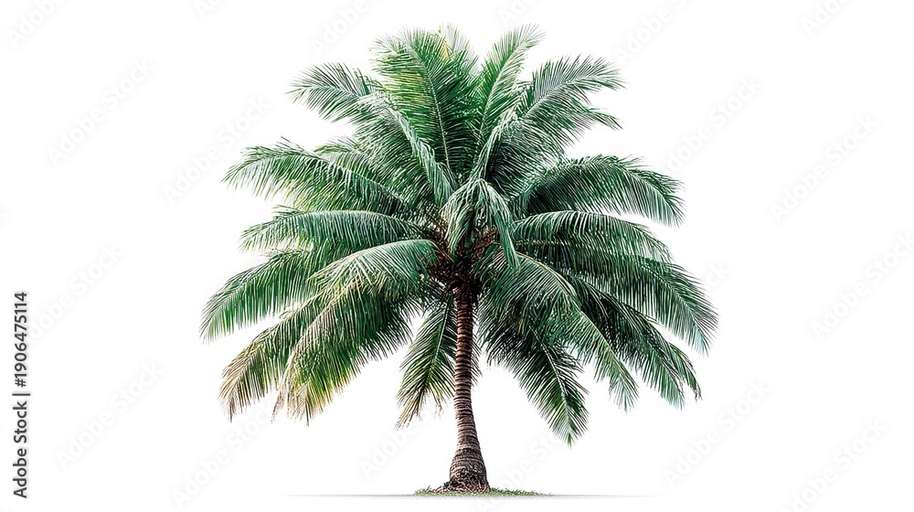 Obraz premium Palm Tree Isolated on White Background