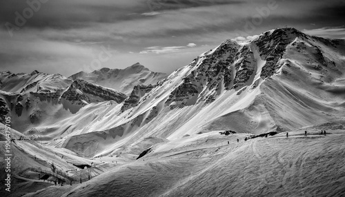 Risoul France ski resort mountain skiers