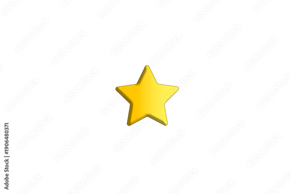 Obraz premium YELLOW STAR design Icon on transparent background. PNG