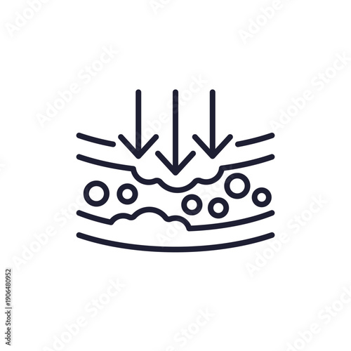 lower cholesterol line icon, reduce blood pressure