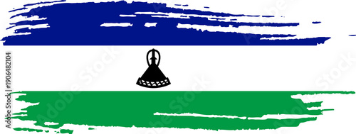 Tableau sur toile lesotho flag
