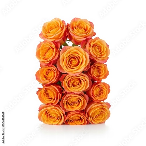 Golden Roses Bouquet: A vibrant and elegant bouquet of radiant orange roses, showcasing the exquisite beauty of each individual bloom.