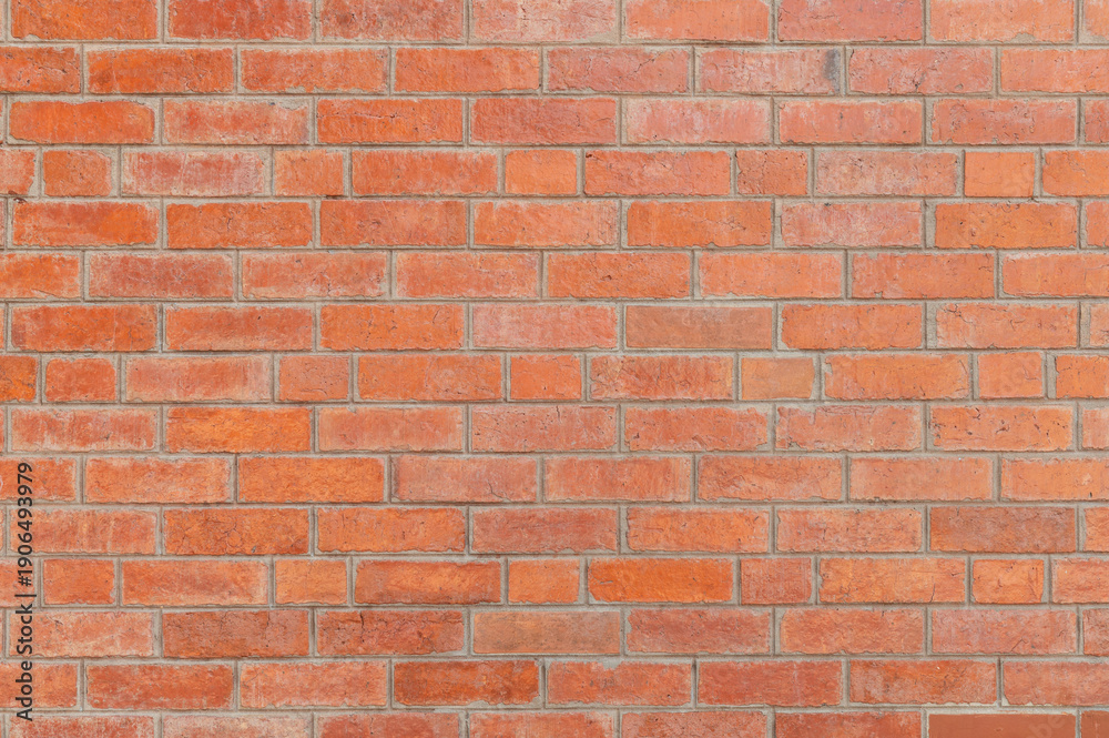 Fototapeta premium Vintage red clay brick wall texture background