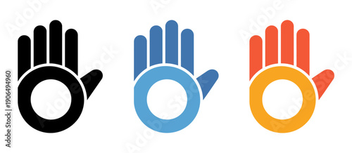 Hand with letter B icon isolated on white background, designed as a clean vector logo and icon for branding, business, and modern digital design projects.