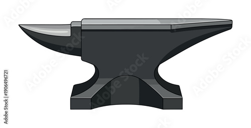 A robust metal anvil, a classic tool for blacksmiths and metalworkers, perfect for industrial themes, workshop promotions, and historical craft displays.