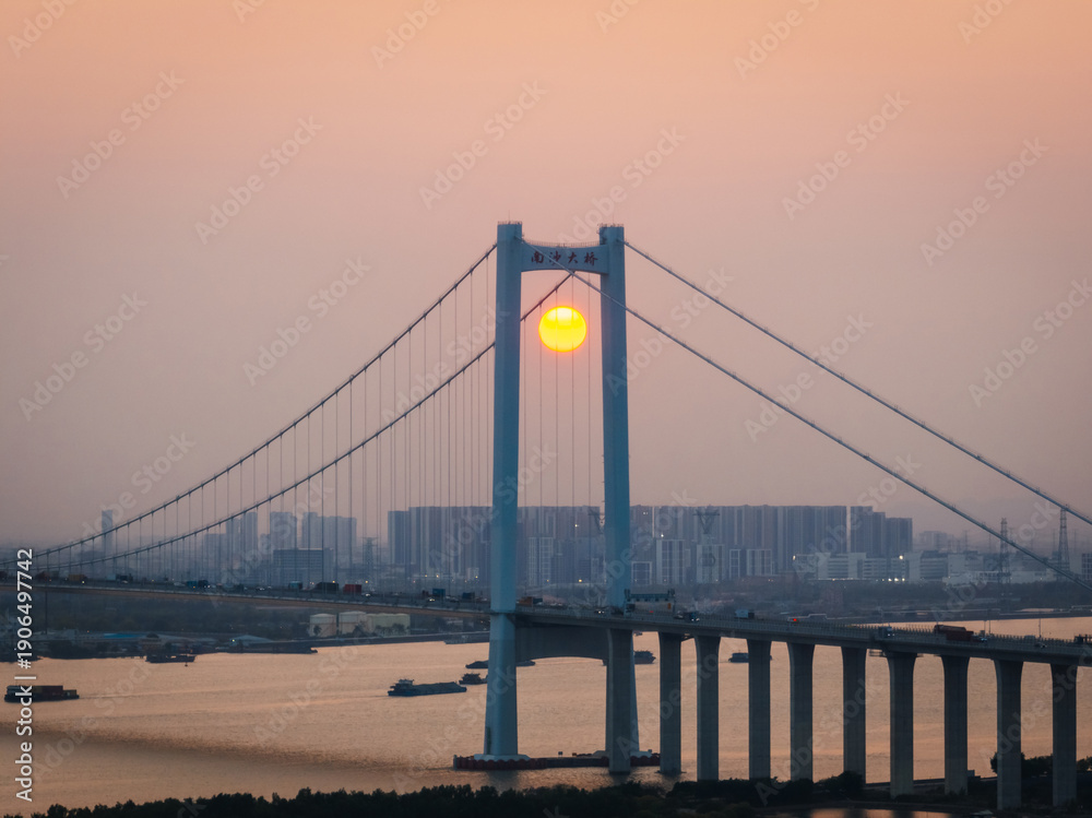 Fototapeta premium Nansha bridge in Guangzhou city, China