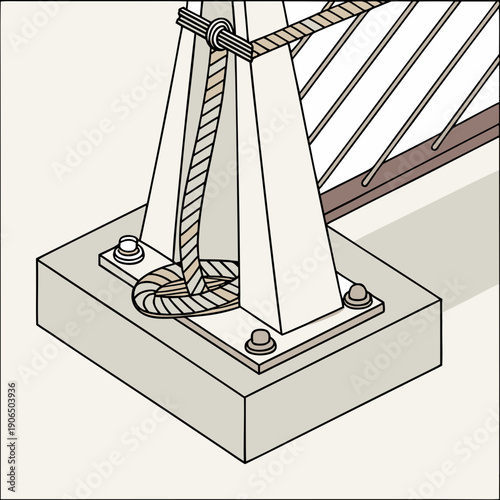 Cable Stayed Bridge Anchorage Component for Structural Strength