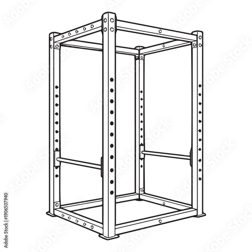 Power Rack for Heavy Strength Training – Professional Gym and Home Weightlifting Equipment.