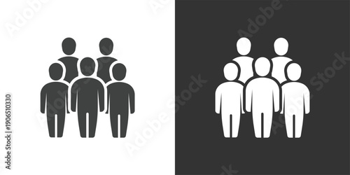 Group of People icon. Solid glyph series icon