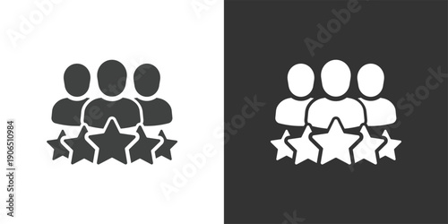 Team Rating icon. Solid glyph series icon