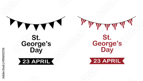 A festive illustration celebrating St. George's Day on April 23rd