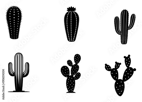 Vector set of cactus