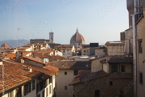 2022.07.21 Florence, Italy, Cathedral of Santa Maria del Fiore, evocative image of the dome
