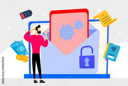 Pseudonymisation Concept Illustration Vector Style