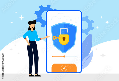Privacy Concept Illustration Vector Style
