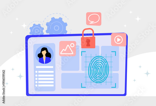 Sensitive Personal Data Concept Illustration Vector Style