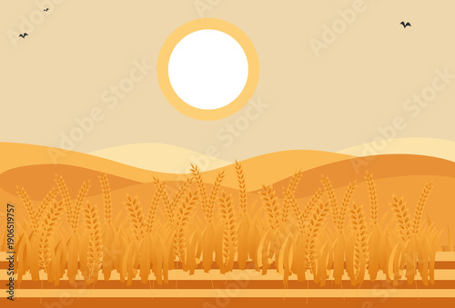 Wheat Concept Illustration Vector Style