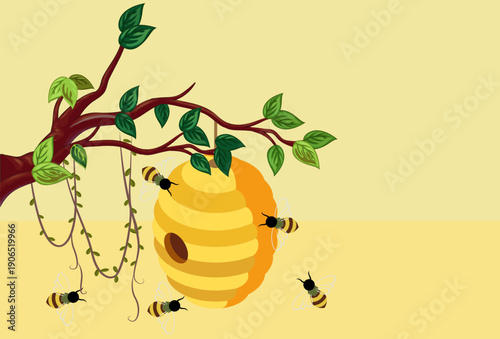 Hive Concept Illustration Vector Style