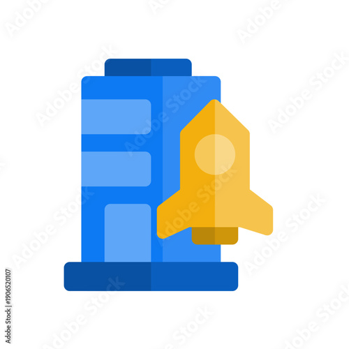 startup company flat icon illustration