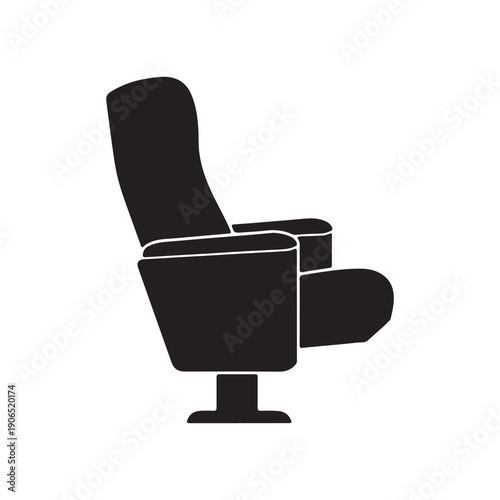Cinema seat icon isolated on white background.