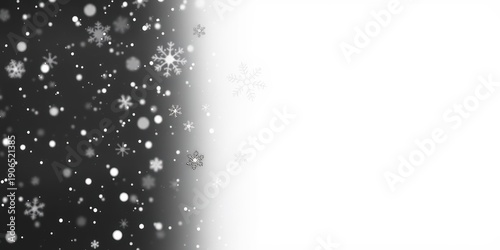 Snowflake Background Design with Gradient Effect - Vector Illustration