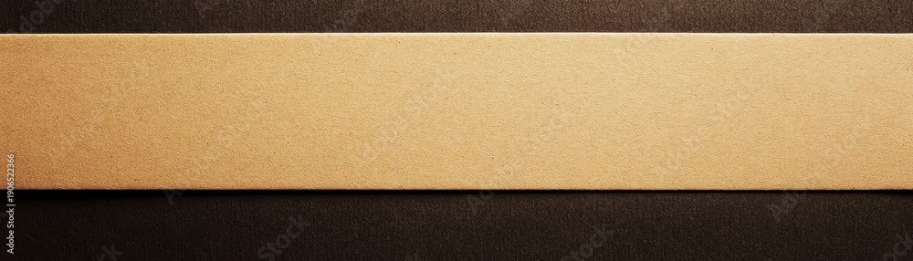 Fototapeta premium Textured brown paper sheet on stark black background minimalist macro photography.