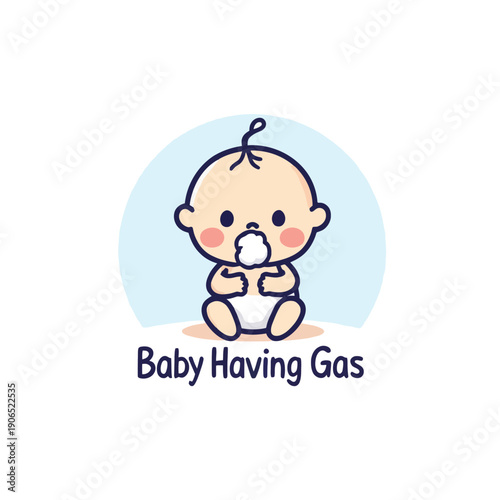 Vsai baby experiencing stomach discomfort and gas pain