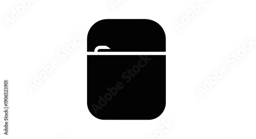 Minimal refrigerator icon for kitchen appliance