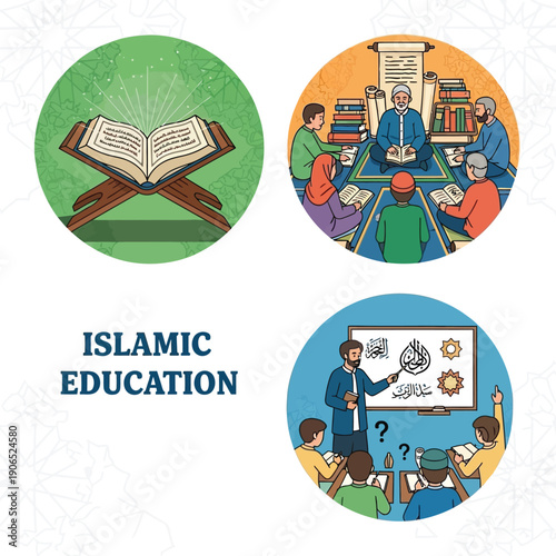 Islamic Education and Learning Scene with Quran