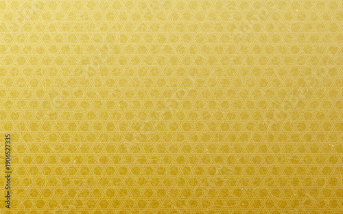 シームレスなゴールド和柄パターン。籠目。