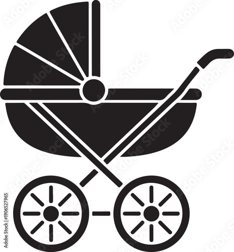 Baby carriage icon