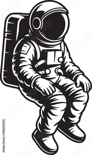 Astronaut vector silhouette