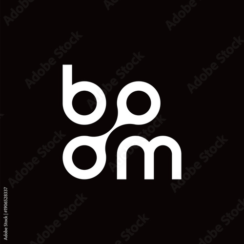 text boom logo design, infinity loop logo symbol icon